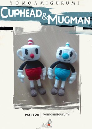 Cuphead and Mugman amigurumi