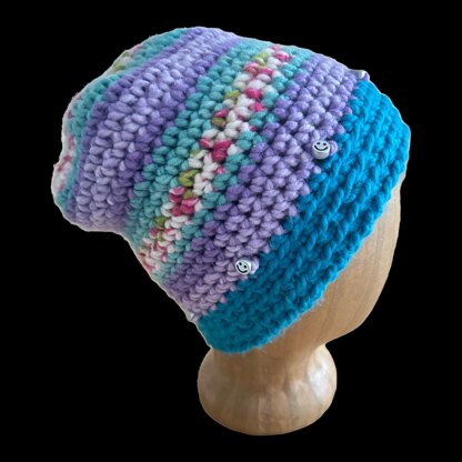 Crowned with Kindness Beaded Beanie