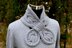 Gray Circle Cables Scarf
