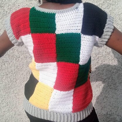 Patchwork Sweater Vest