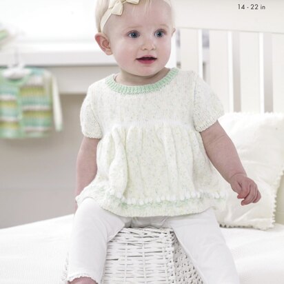 Dress and Cardigans in King Cole Big Value Baby 4Ply - 4976 - Downloadable PDF