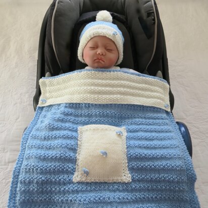 Newborn Baby Car Seat Blanket Beep Beep
