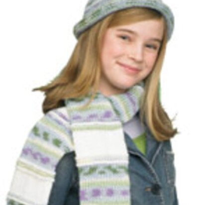 Hat and Scarf in Red Heart Super Saver Economy Solids - LW1493
