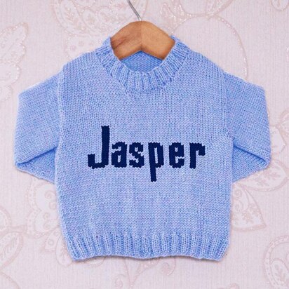 Intarsia - Jasper Moniker Chart - Childrens Sweater