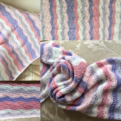 Pastel waves baby blanket