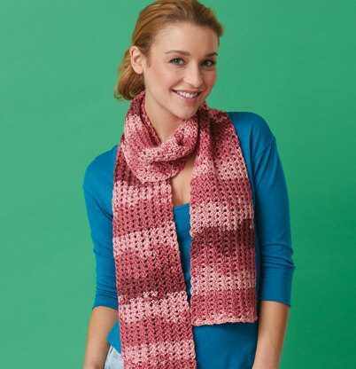 Openwork Scarf in Caron Simply Soft Ombre - Downloadable PDF