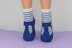 Childrens Stripe Sock T Bar Sandal Slippers