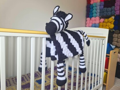 3in1 Safari Zebra Baby Blanket