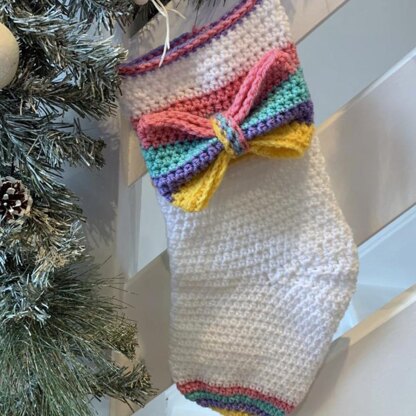 Rainbow Christmas stocking