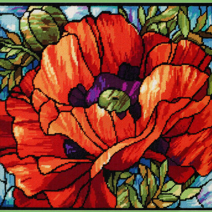 Stained Glass Poppies - PDF