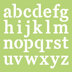 Kaisercraft Designer Template 12"X12" - Lowercase Alpha