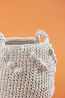 Tidy Up Storage Baskets - Free Bag Crochet Pattern For Home in Paintbox Yarns Recycled T-Shirt