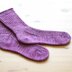 Licorice Twist Toe-Up Socks