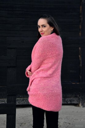 Wrapcardi knit oversize cardigan