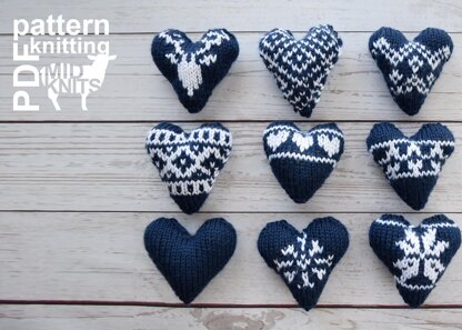 Knit Fair Isle Hearts