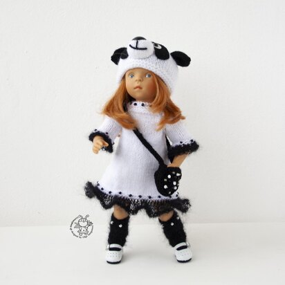 Panda outfit for 13" doll