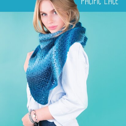 Pacific Lace Triangular Shawl with Lace Pattern in Gründl - Downloadable PDF