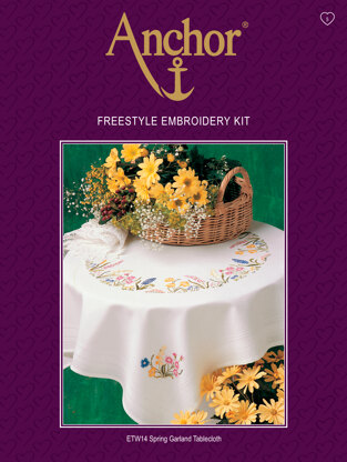 Anchor Freestyle - Spring Garland Tablecloth Embroidery Kit - 80cm x 80cm