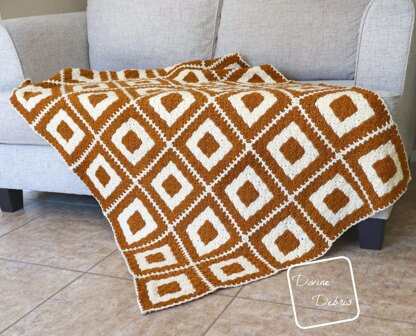 Concentric Squares Throw Blanket