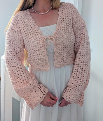 Crochet Cottage Bolero Cardigan Pattern