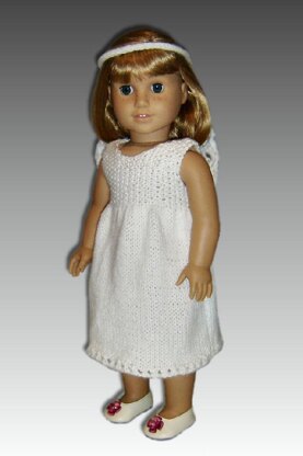 First Communion Dress, Fits American Girl Doll 107