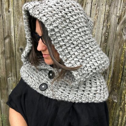 Dawn Hooded Cowl - knitting pattern