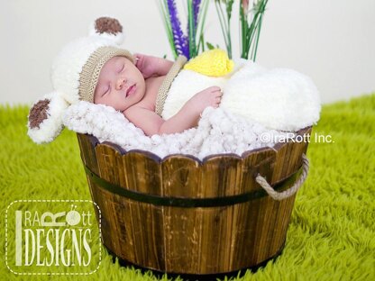 Baa-Baa Baby Lamb Knit Baby Hat Set