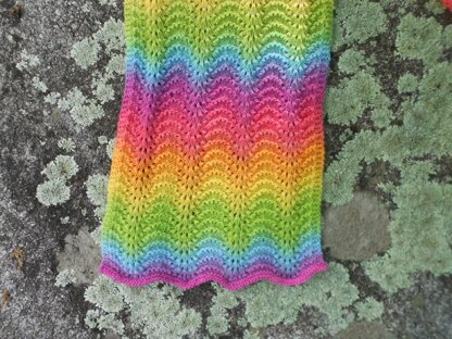 Rainbow Ripple Scarf