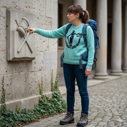 Lady Justice Symbol of Law motif Lady's sweater