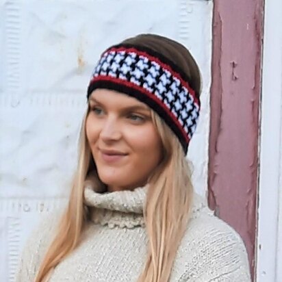 Houndstooth Headband - knitting pattern