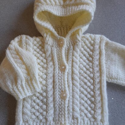 Baby Cable Cardigan & Hoodie - knitting pattern