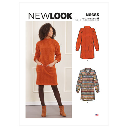 New Look N6683 Misses' Dresses N6683 - Paper Pattern, Size A (4-6-8-10-12-14-16)