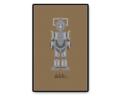 Delete - Cyberman - PDF Cross Stitch Pattern