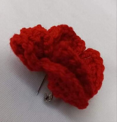 Double Poppy flower pin