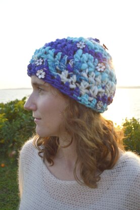 Bundled Up Beanie in Knit Collage Gypsy Garden