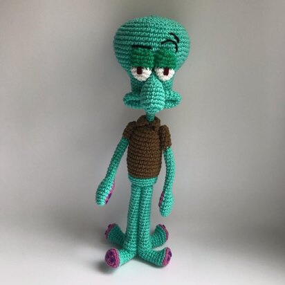 Squidward by Sponge Bob PDF crochet pattern