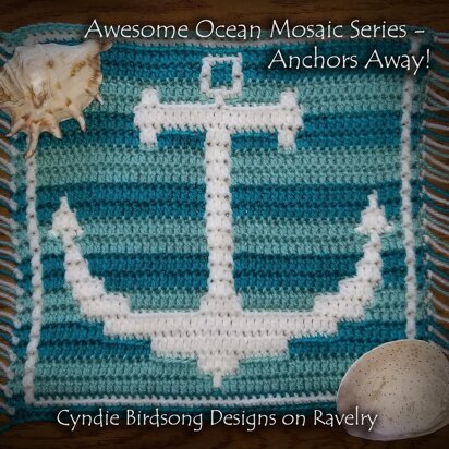 Awesome Ocean Mosaic Square: Anchors Away