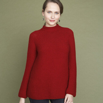 Garter Rows Pullover in Lion Brand Wool-Ease - 90184AD