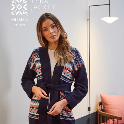 Tyra Jacket - Knitting Pattern for Women in MillaMia Naturally Soft Merino - Downloadable PDF