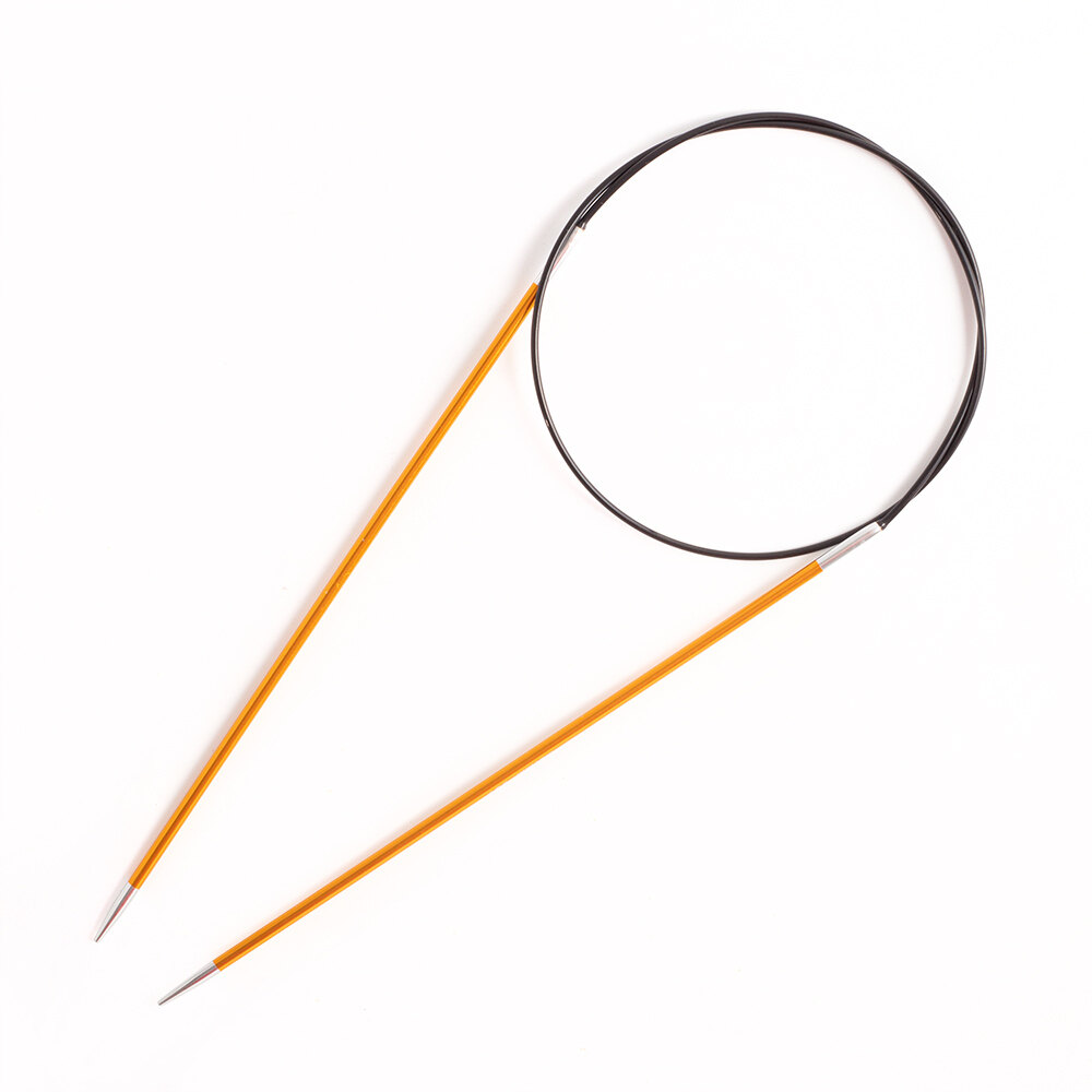 KnitPro Zing Fixed Circular Knitting Needles 24" (60cm) | US Size 1.5 (2.50mm) – Colorful Aluminum - View #6