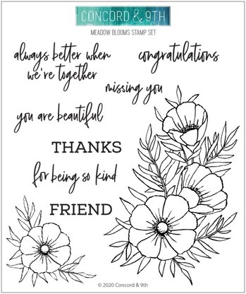 Concord & 9th Clear Stamps 6"X6" - Meadow Blossoms