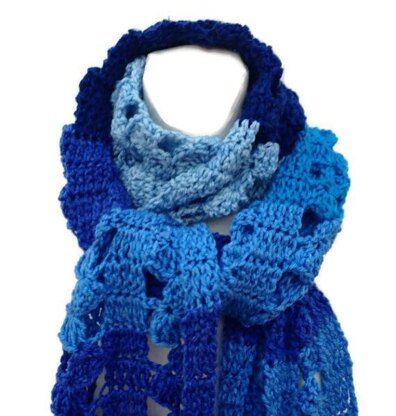 Shades of Blue Super Scarf