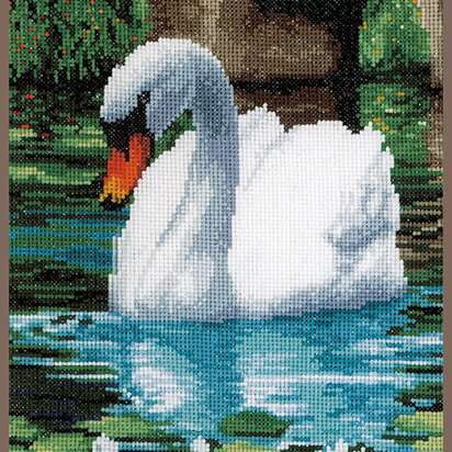 Vervaco Counted Cross Stitch Kit Swan 20x40cm
