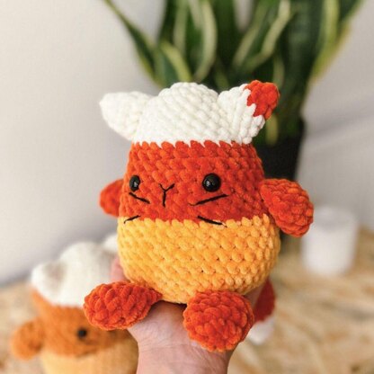 Candy corn cat crochet pattern, PDF, amigurumi halloween pattern