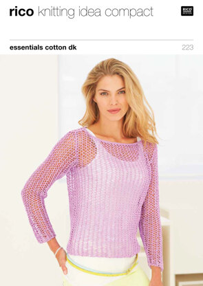 Lacy Sweaters in Rico Essentials Cotton DK - 223