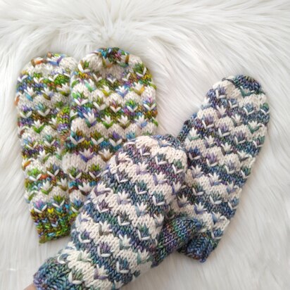 Pomona Mitts (light weight) knitting pattern - knitting pattern