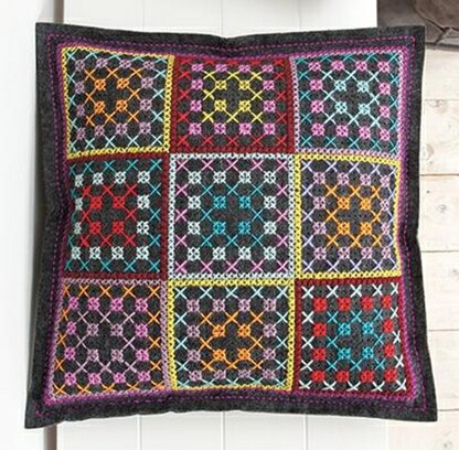 Rico Square Coloured Cushion Cross Stitch Kit - 42cm x 42cm