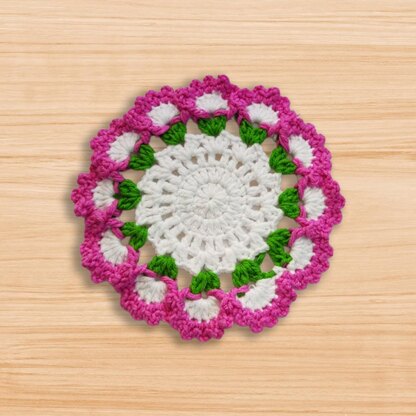 Crochet Round Coaster Pattern PDF + Video Tutorial