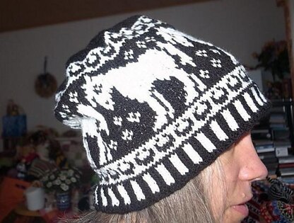 White horse beanie