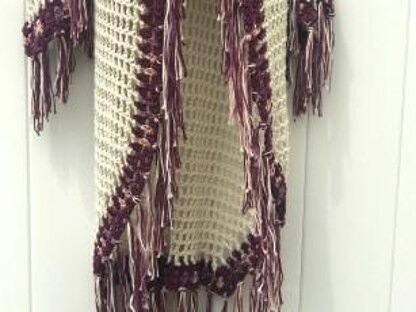 Tribal Open Poncho With Sleeves